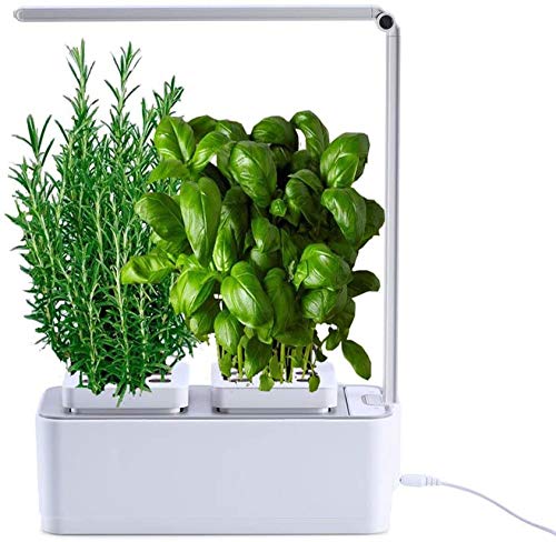 Smart Indoor Garden, LED Grow Lamp, with Dimmable Table Lamp Function, Eye Protective Reading Light, Hydroponic Grow System for Herbs, Vegetables, Flowers