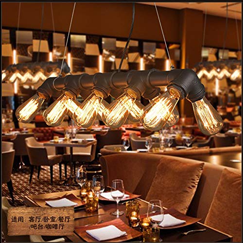 Antique Water Pipe Chandelier Retro Industrial Lamp 8Lights Metal Hanging Light Cafe Bar Wrought Iron Loft Vintage Bar Creative Steampunk Lighting Modern Chandeliers, TZNBGO, Black steampunk buy now online Antique Water Pipe Chandelier Retro Industrial Lamp 8Lights Metal Hanging Light Cafe Bar Wrought Iron Loft Vintage Bar Creative Steampunk Lighting Modern Chandeliers, TZNBGO, Black steampunk buy now online