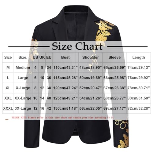 Cambkatl Mens Luxurious Gold Bronzing Blazers Slim Fit Long Sleeve Suit Jacket Sport Coats for Wedding Formal Business3