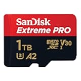 SanDisk Extreme PRO microSDXC UHS-I Memory Card 1 TB + Adapter & RescuePRO Deluxe (for Smartphones, Action Cameras or Drones, A2, Class 10, V30, U3, 200 MB/s Transfer)