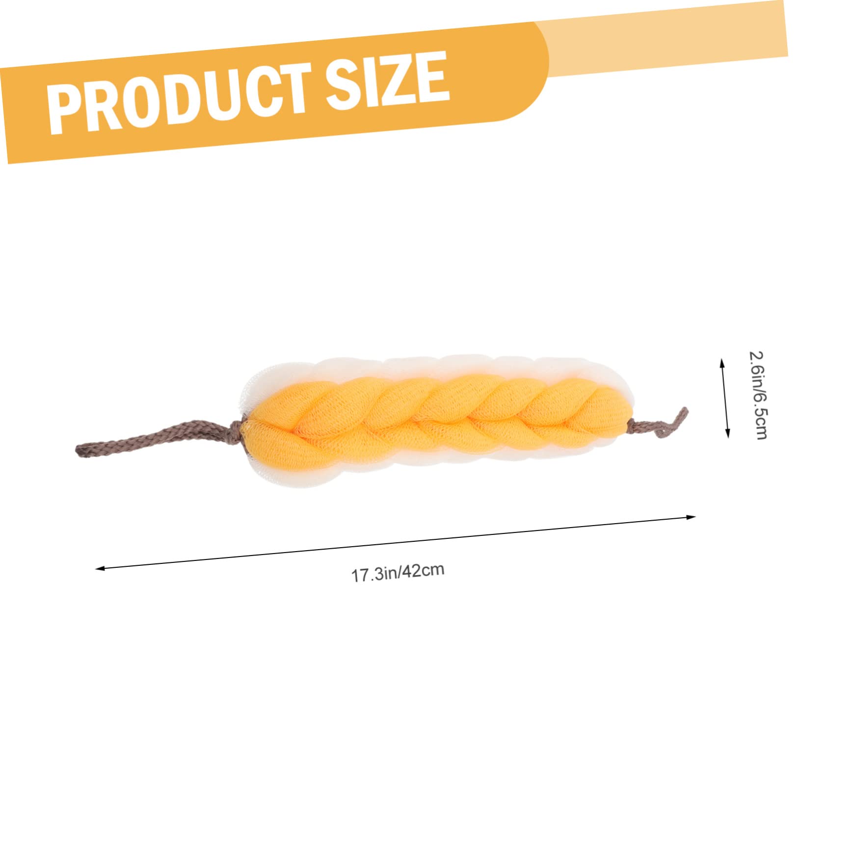 CALLARON 2Pcs Long Bath Scrubber Towels Rich Foaming Exfoliating Bath Towels for Deep Cleaning Skin Soft and Skin Friendly Design for Back Washing