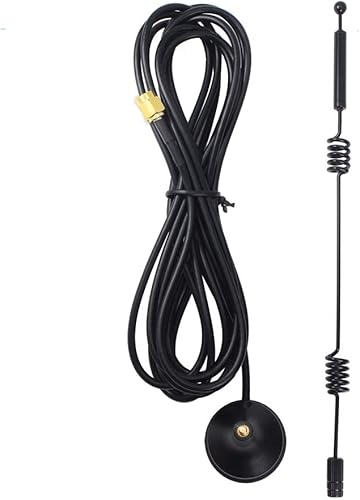 Miniatura 7 de Antena WiFi de doble banda de largo alcance (paquete de 2), eifagur 9dbi 2.4GHZ 5GHZ 5.8GHZ RP-SMA conector con base magnética para cámara IP,