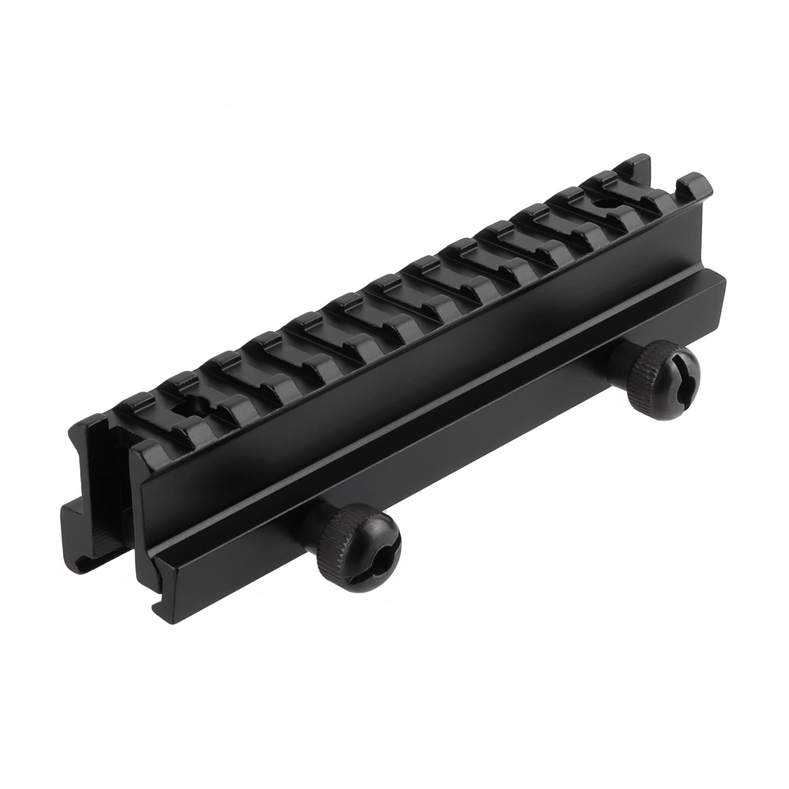 Riser Base Mount QD 20mm Picatinny Rail Aleación de Aluminio con 14 Ranuras de Riel Picatinny Adaptador