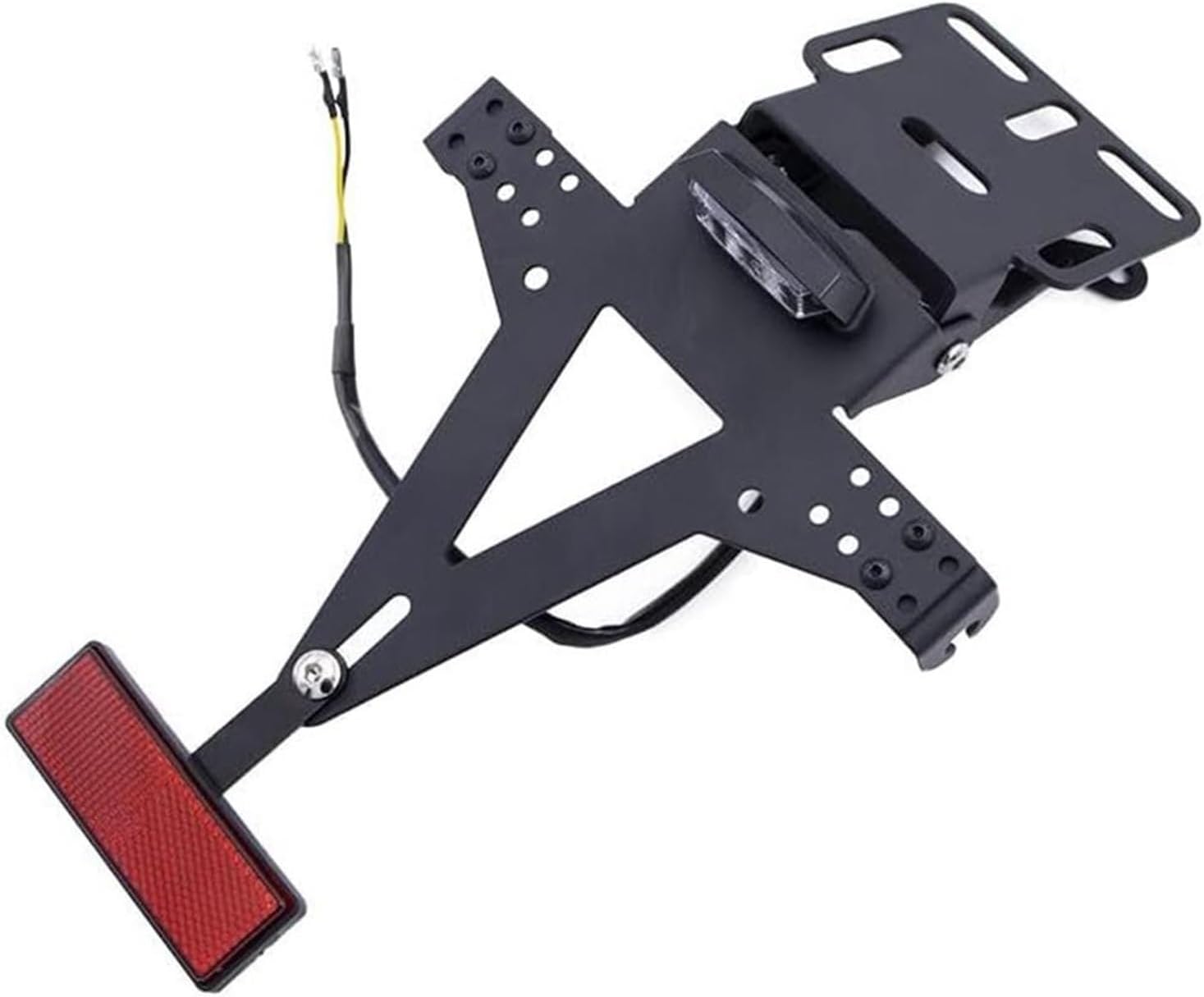 Motorcycle License Number Plate Frame Holder Multi-Functional Adjustable Angle Turn Signal Tail Lamp Bracket License Plate Stand