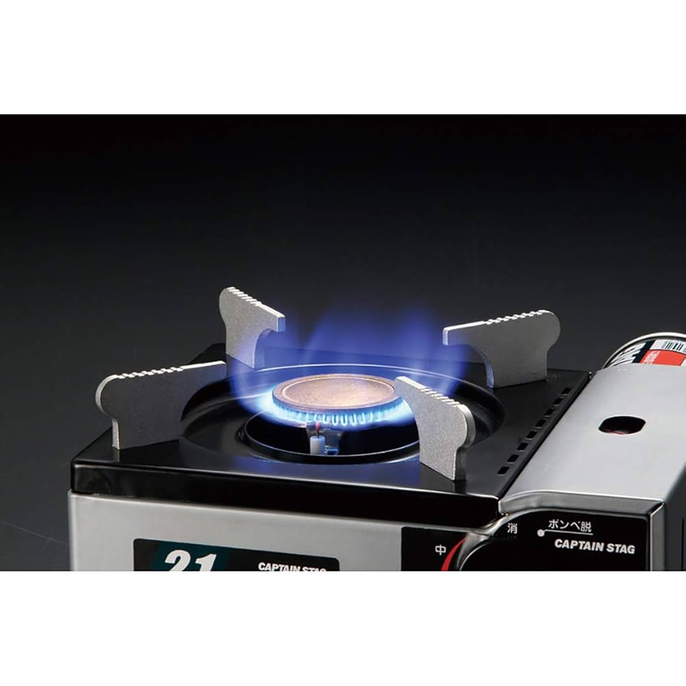 卓上使用可！キャプテンスタッグコンパクトコンロ キューブ ステンレス卓上コンロ(グリル) - アウトドア・キャンプ