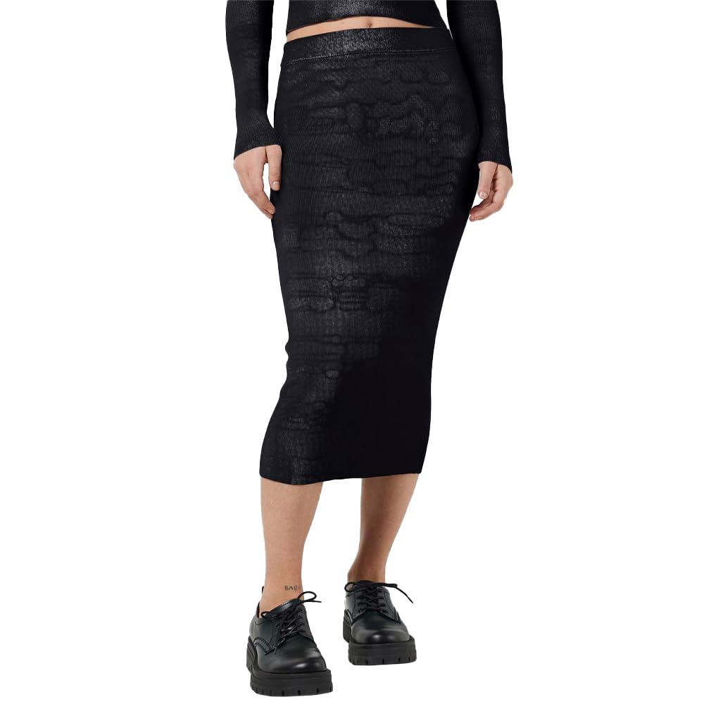 Noisy May Damen Nmjaz Hw Midi Knit Skirt FWD Noos Rock