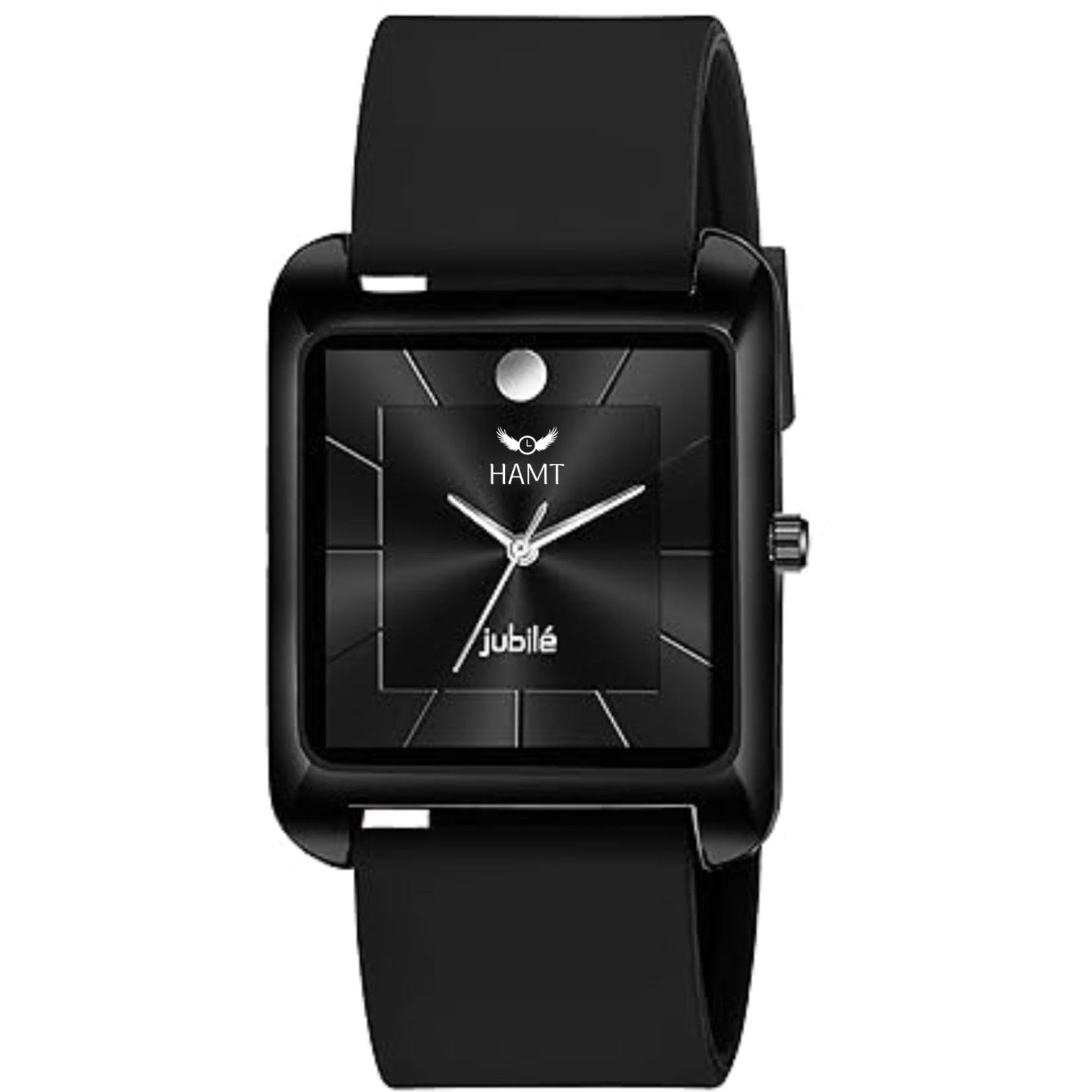 Silicone Strap Analog Display Wrist Watch for Men (Silver/White) | HT-GSQ215-P