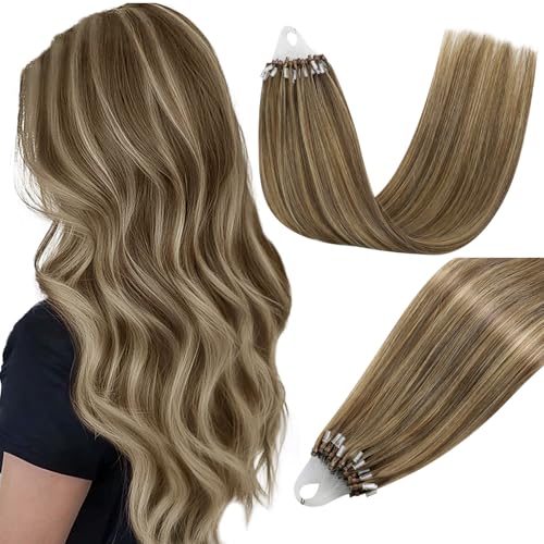 Easyouth Micro Loop Hair Extensions Real Human Hair Brown