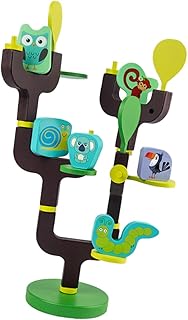 Toyvian 1 Conjunto De Blocos De Construção De Árvore De Empilhamento Blocos De Construção Para Crianças Brinquedos De Madeira Brinquedos Educativos Blocos De Empilhamento De Animais