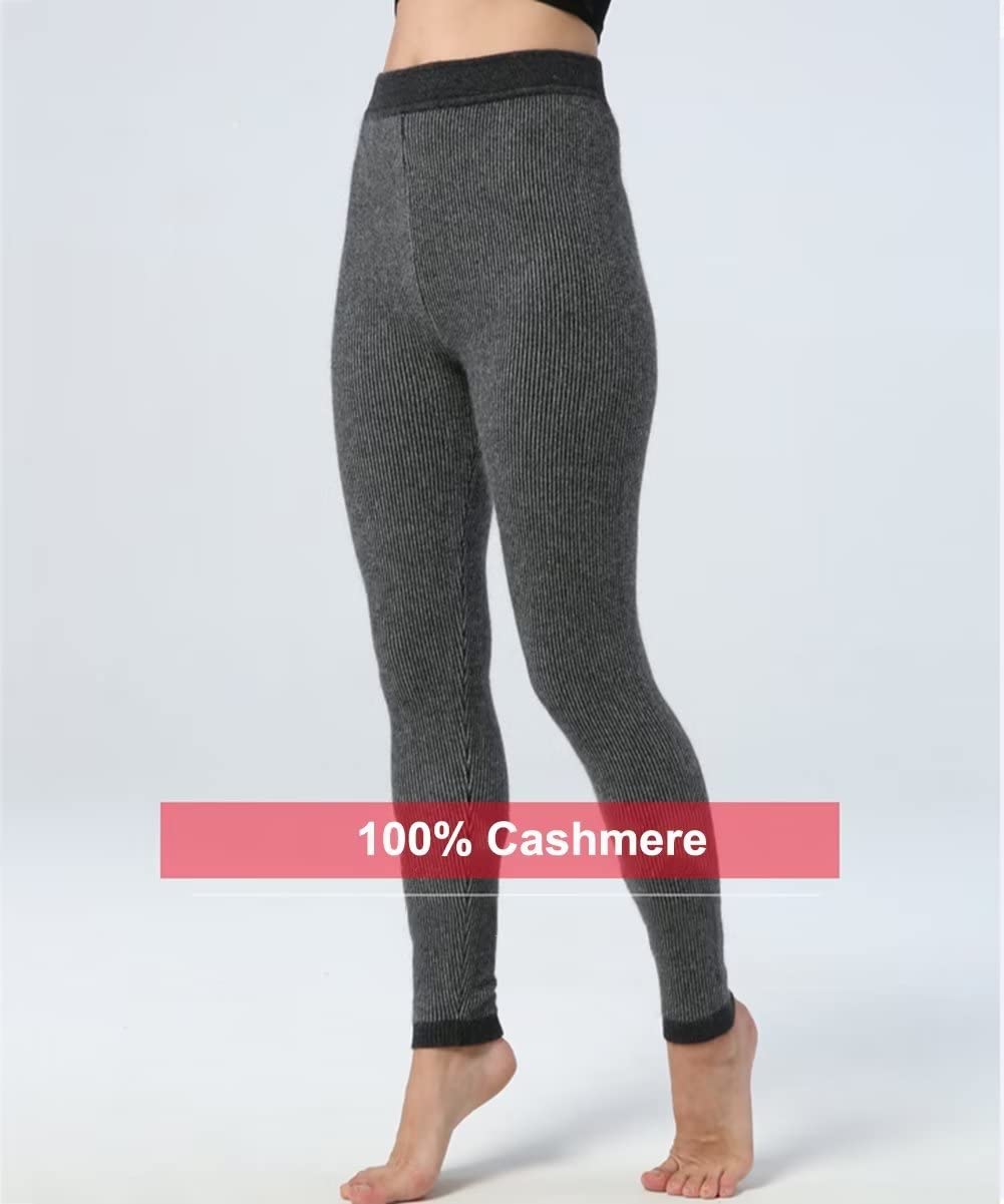 HNVAVQ Pantaloni termici della biancheria intima, pantaloni 100% del cachemire degli uomini delle donne dei pantaloni dei leggings dei pantaloni invernali, B (donne), XL