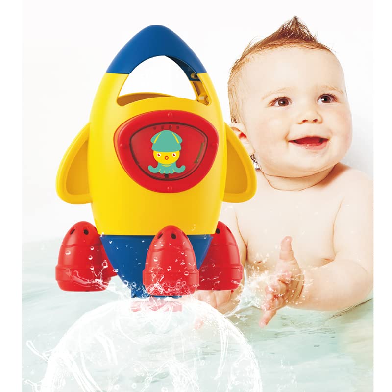 Huanger Rocket Shape baby bath toy , Touch Sense , improves visual and mental ability in children of 12 months and older. best for early education . ideal size for small children hands