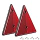 DARKGUARD 2xAnhänger Reflektor Dreiecke Rot Anschrauben 150x10x132mm geprüft,Dreieck Anhänger Katzenauge Rückstrahler Hintere Reflektoren für Anhänger Traktor Wohnwagen (Dreiecke-Anschrauben-2pcs)