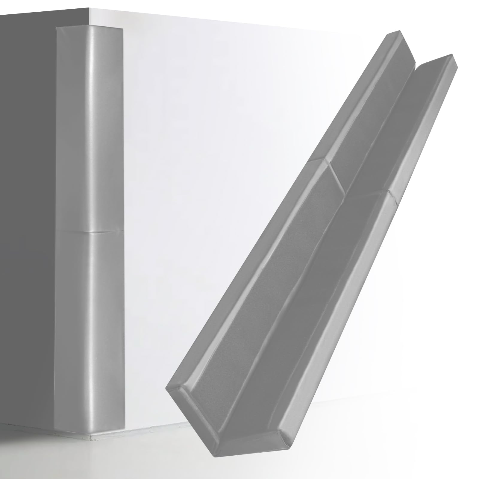 Megagreen Grey Wall Corner Padding 72" Tall and 2" Thick,Heavy Duty Wall Corner Protective Safety Padding,All-Weather Durable UV-Resistant Waterproof