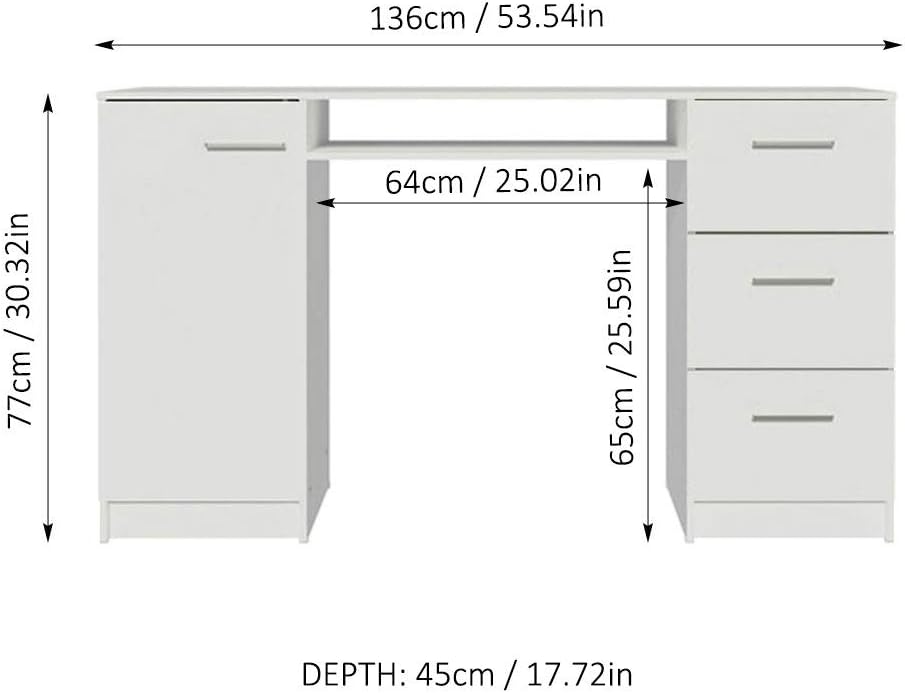 Revamp Your Workspace: Madesa 53-Inch Modern Office Desk Review