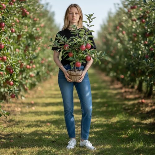 Image of All Season Apple Hybrid Live Fruit Plant for Terrace and Backyard