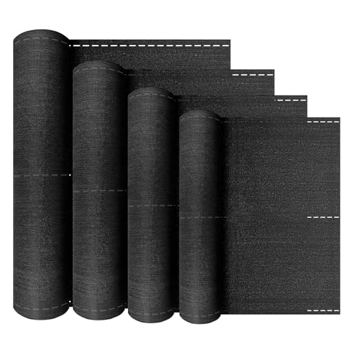 LZQ Schattiergewebe 150 g/m² Zaunblende, Sichtschutz HDPE Gewebe, UV-stabilisiert, wetterfest (Anthrazit, 1,0 x 10 m)