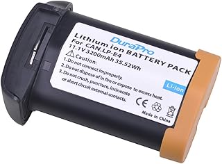 DuroPro 1Pack 11.1V 3200mAh LP E4 LP-E4 E4N Li-ion Battery for Canon LP-E4 and LP-E4N Battery; Canon EOS 1D Mark III, EOS-1D Mark IV, EOS 1Ds Mark III, EOS 1D C, EOS 1D X Cameras