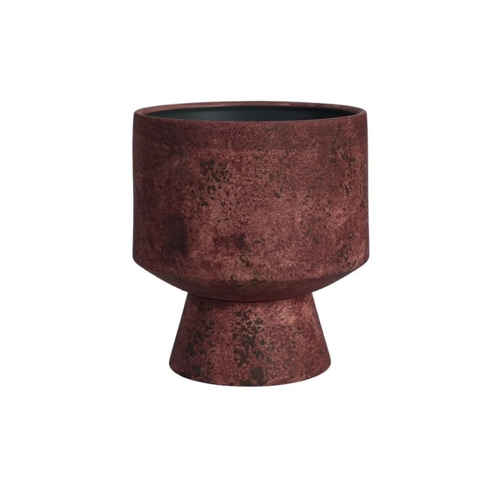 Planteur Pot de Fleurs rétro Lumineux et élégant, Style épuré, avec Pieds Hauts.(Red)