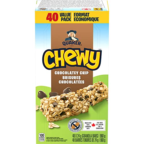 QUAKER CHEWY Chocolate Chip Granola Bars, 960g/33.9 oz., (40 Count) {Imported from Canada} - image 8