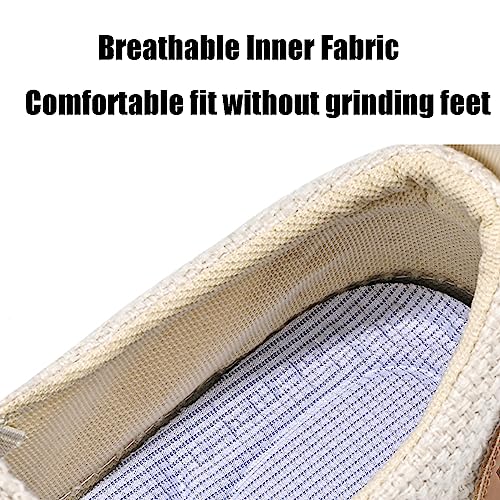 Men's Espadrille Woven Canvas Slip-on Fisherman Shoes Deck Shoes Fashion Linen Breathable Non-Slip Vintage Casual Loafer Walking Boat Shoes3