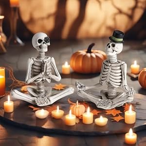 Halloweendecorationsindoorgothicskeletoncoupledecorforhomeoffice2packsmallresinskullfigurinesspookytabletopsculpturesfordeskbookshelfhauntedhouse Urban Country Home Decor Halloween decorations indoor gothic skeleton couple decor for home office 2 pack small resin skull figurines spooky tabletop sculptures for desk bookshelf haunted house urban country home decor