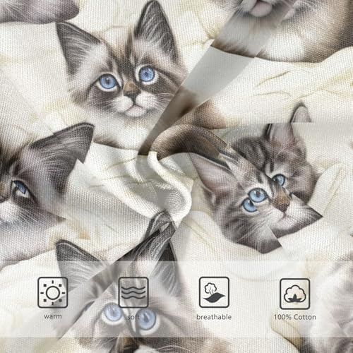 ODAWA Cute Kittens Cream Tag Free Cotton Underwear, Toddler Boy Underwear 2T3