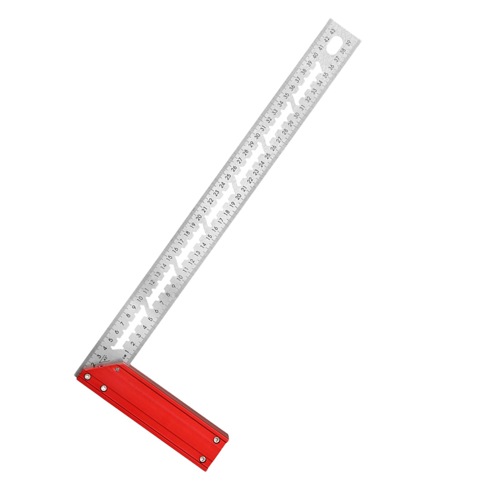 Ordinaryone 44Cm Duty L-Shaped Carpenter Square With Hole Design For Parallel And Perpendicular Layouts Rustproof Layout Square Multipurpose Measuring Tool For Furniture Making