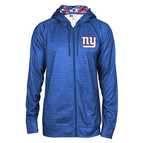 Officially Licensed Zubaz Men s NFL NFL Men s Camo Space Dye Hoodie, New York Giants, Size Medium