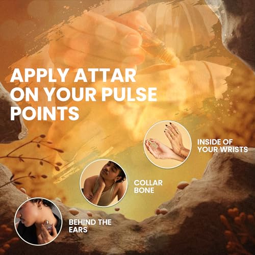 Image of Arabian Aroma Ghani Sandalwood Attar | Long-Lasting Sandalwood Roll On Itra Perfume for Men | Alcohol-Free Itar for Men & Women | 100% Perfume | Attar for Men Long Lasting Smell (6ml)