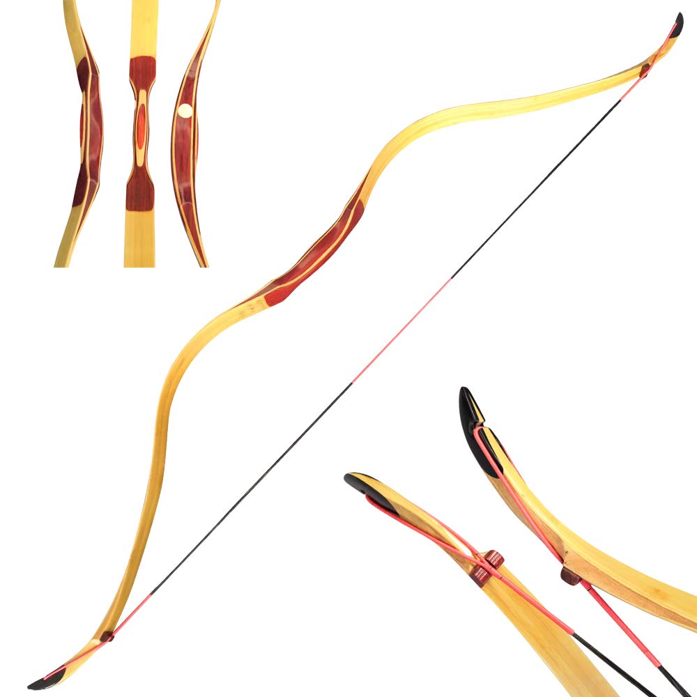 Buy ZSHJGJR Archery Traditional Laminated Recurve Bow Wooden Handmade