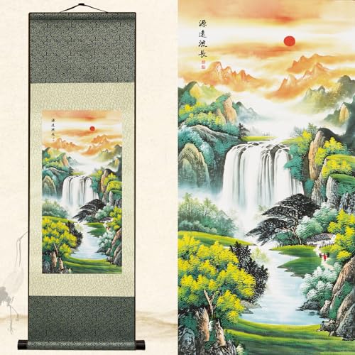 Squisita decorazione da parete asiatica: l'arazzo cinese si adatta a una vasta gamma di stili decorativi, inclusi decorazioni asiatiche per la casa, sale per la meditazione, sale Feng Shui, pareti decorative Chinoiserie, decorazione giapponese e decorazione murale d'arte giapponese. Aggiunge un tocco di eleganza e profondità culturale a qualsiasi stanza, migliorando l'ambiente e creando un'atmosfera rilassante e armoniosa.