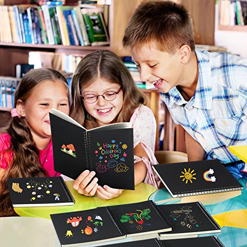 Image of Yahenda 200 Pcs Spiral Notebooks,1 Subject,Wide Ruled, Black | A5 8.3 x 5.5 Inch,100 Pages 50 Sheets Lined Notebooks,Soft Cover Journals for Students,Back to School Supplies