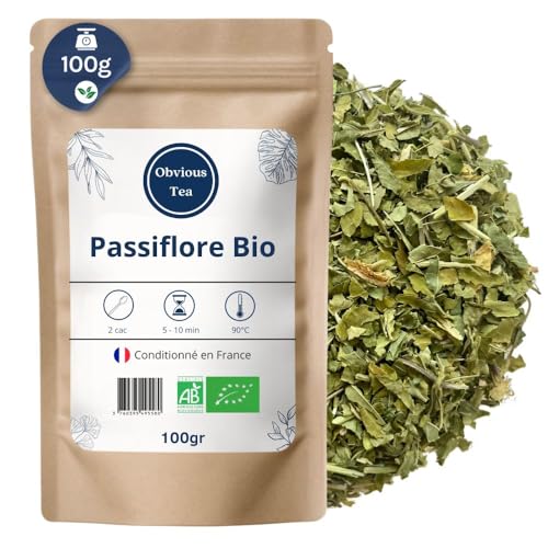 Passiflore Bio en Vrac - Herboristerie et Tisane Relaxante - Passiflora Edulis Sims - Aromatique - Agriculture Biologique - Sachet 100g (50 Tasses)