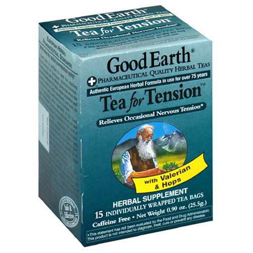 Good Earth Tea for Tension, Tea Bags, 15Count Boxes (Pack