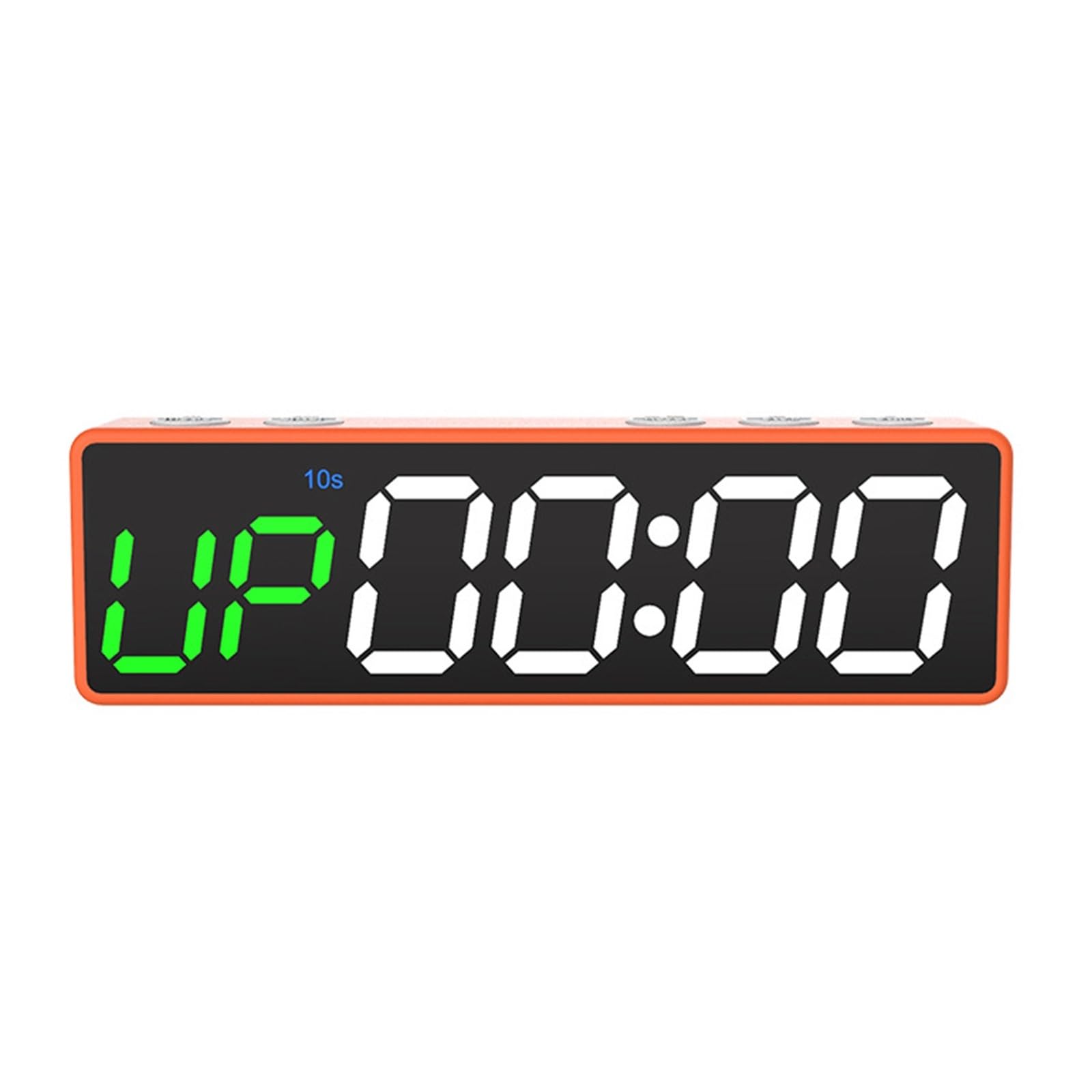 CVFRDD LED Countdown Clock, Mini Portable Gym Timer Magnetic LED Interval Fitness Clock USB Recharable For Home Gara(Oranje)