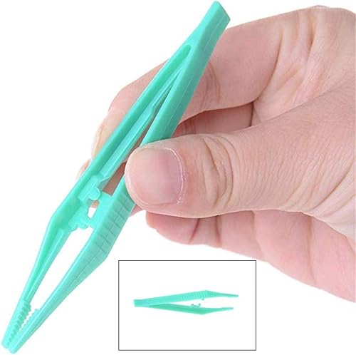 24 Pcs Disposable Plastic Tweezers - First Aid Forceps Kit