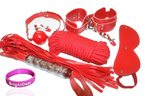 Brightdeal 6pcs Set Red New Bondage Kit Bed Bdsm S&m Restraints System