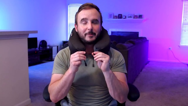 MLVOC Travel Pillow 100% Pure Memory Foam Neck Pillow, Comfortable & Breathable Cover, Machine Washable, Airplane Travel Kit with 3D Contoured Eye Masks, Earplugs, and Luxury Bag, Standard (Blue)