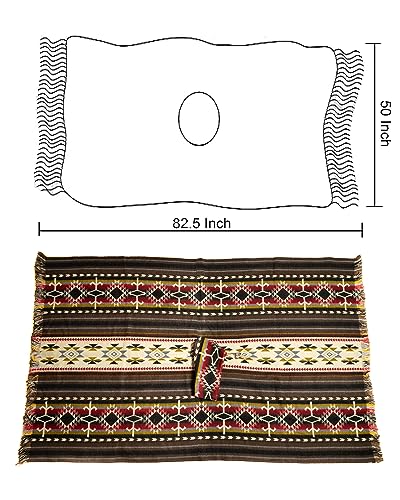 Image of Alpaca Mens Poncho with Hood - Cowboy Serape Western Poncho - Clint Eastwood Poncho for Men - Ecuadorian Cloak with Hood Men