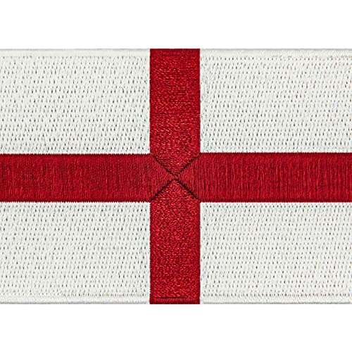 EmbTao Flag of England The Cross of Saint George Patch Embroidered Badge Applique Iron On Sew On Emblem