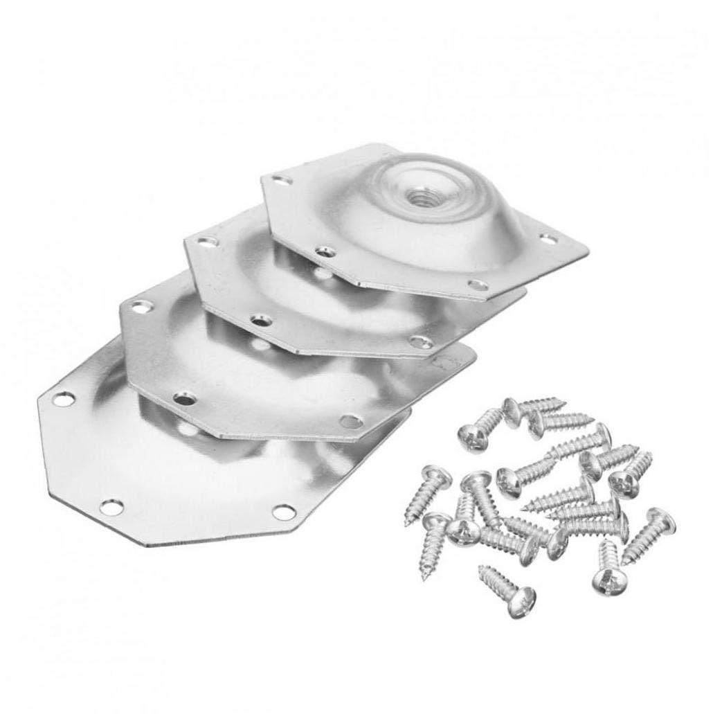Hotaden 4pcs Sofa Legs Protector Angled Slope Table Feet Fixing Sofa Legs M8 Mounting Bracket with Screws for Sofa Furniture