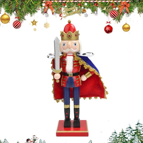 Décorations de Noël Figurines Casse-Noisette en bois : soldat décoratif de table - 2