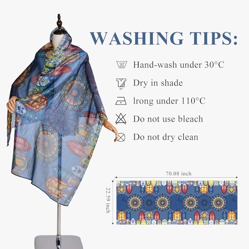 Fashion Scarves for Women – Lightweight Sheer Scarf Wrap 25x70, Boho Head Scarf, Long Chiffon Travel Shawl, Elegant Evening Cover Up, Fall Outfit Accessory3