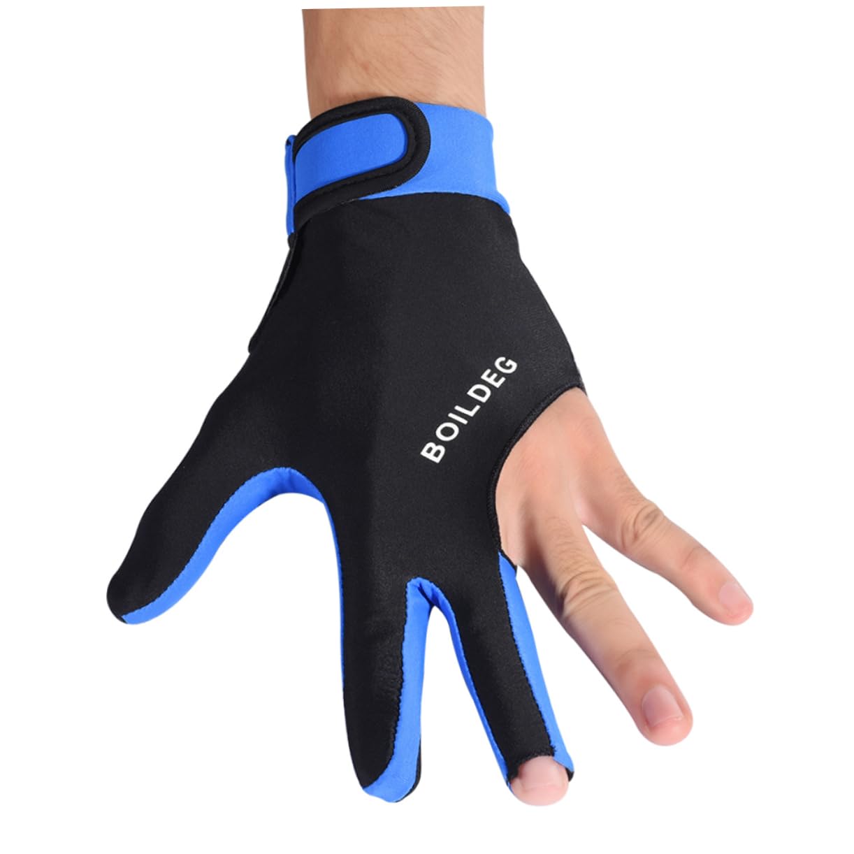 Mipcase Billiard Glove 3 Fingers Silicone Non-Slip Snooker Gloves Left Hand Elastic Wrist Comfort Fit