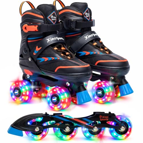 Xino Sports 2 in 1 Adjustable Combo Skates - Pro Quality - Beginner...