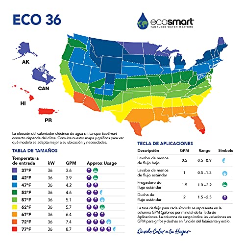 Ecosmart ECO 36 36Kw 240V Electric Tankless Water Heater thumb #2