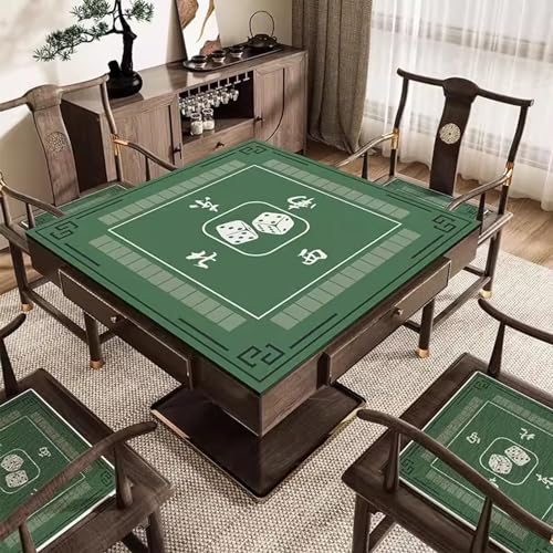 Tapete de Mahjong Antideslizante Verde 90x90 cm miniatura 2