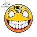 JYIP para Coche Pegatina de Graffiti Resistente al Agua de 13cm x 13cm para Fuuuuck You Smiley Hardcore para Van RV SUV-Style_A