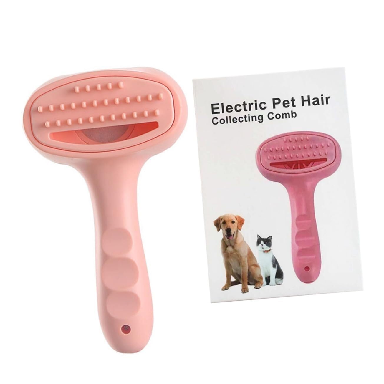 POLGDW Spazzola for la rimozione dei peli del cane Spazzola for gatti autopulente Pettine elettrico for la rimozione dei peli a tamburo Pettine for la toelettatura del gatto Spazzola for la perdita di