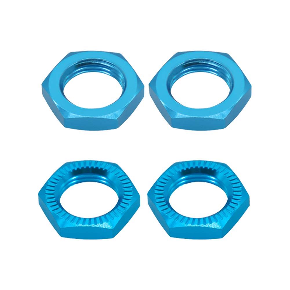 RCAWD 4 Dadi Per Cerchi In Lega 17mm Filetto 1.0 Per ARRMA 6S (Notorious, Kraton, Outcast, Typhon) - Nero CNC - 2